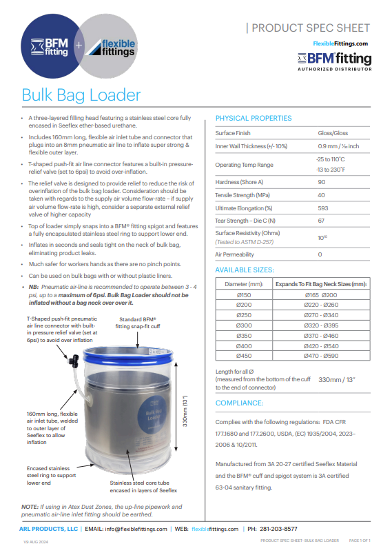 BFM Bulk Bag Loader Spec Sheet